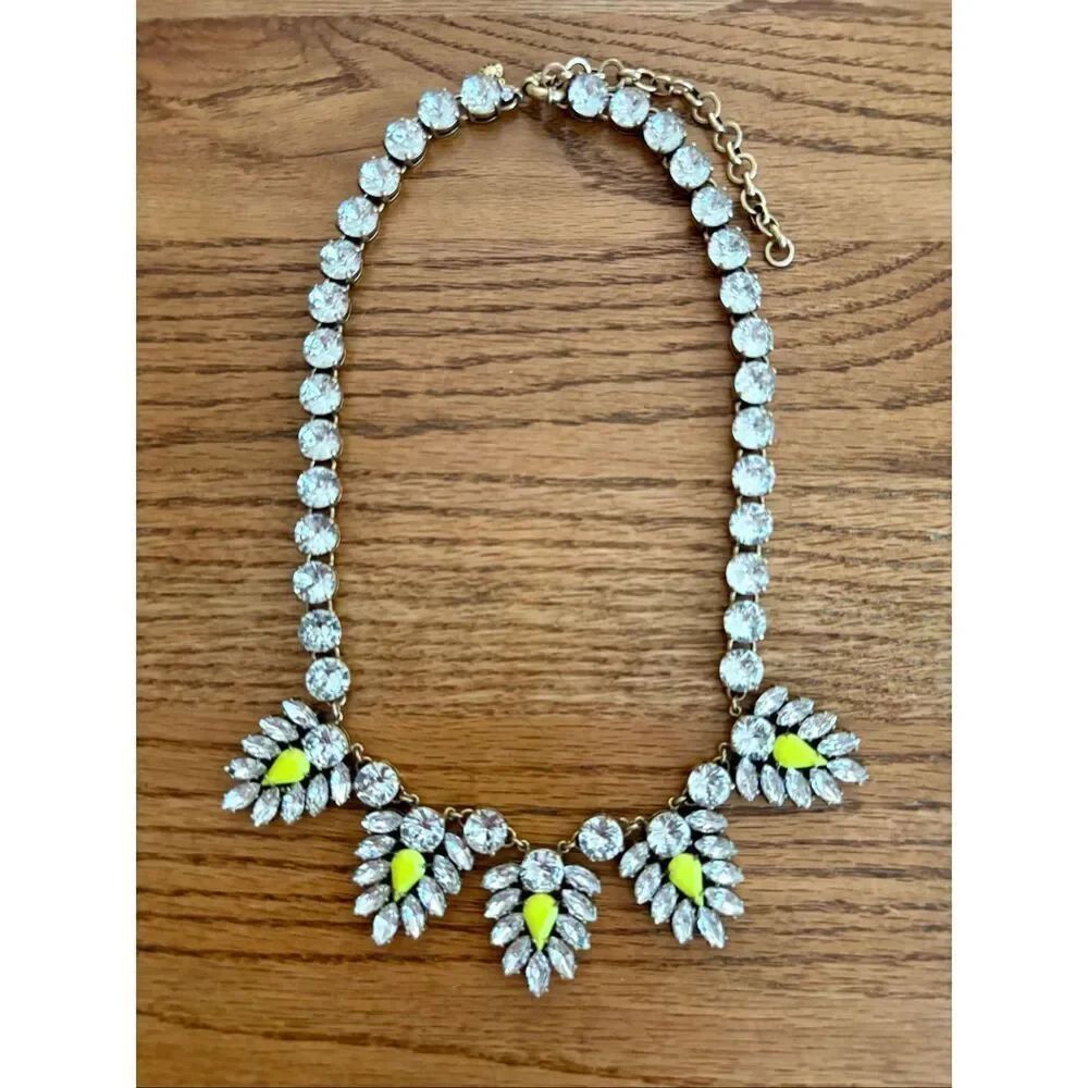 J.Crew | Rhinestone Tennis Statement Necklace | 20” Adjustable